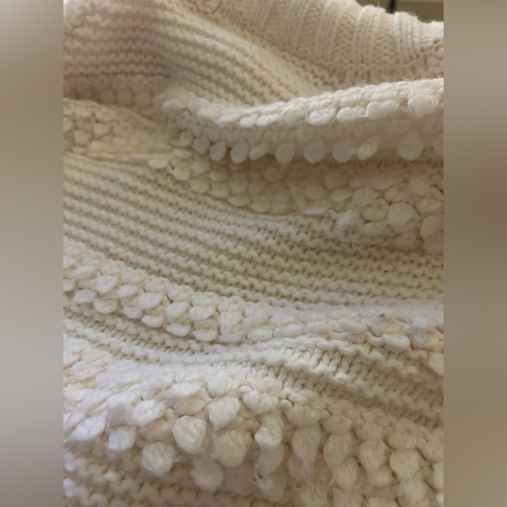 Lou & Grey Women’s Sweater Pullover Sz Large Cream Ivory Chunky Oversized - Picture 7 of 10
